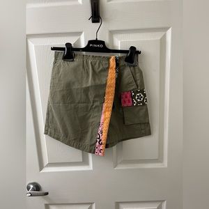 NWT Pinko Green Brendon Shorts